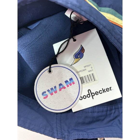 NWT WOODPECKER SWAM WPS001 Men's Size S Swim Short Trunks Navy Blue - Picture 9 of 12